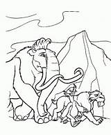 Ice Age Coloring Kids Pages Cute sketch template