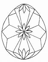 Egg Easter Shape Coloring Pages Diamond Drawing Getdrawings sketch template