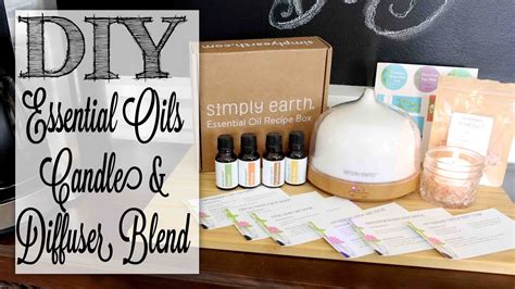 diy essential oil candle and diffuser blend simply earth