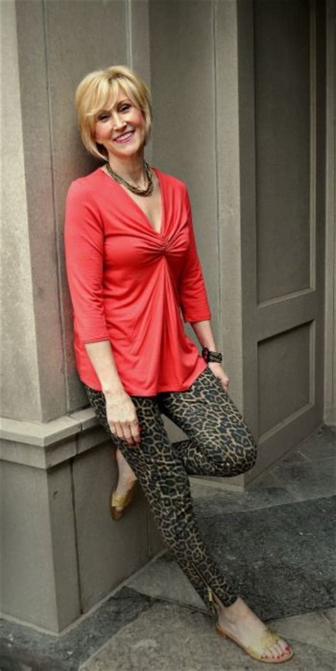 deborah boland in leopard print skinny jeans and her mandy design covered perfectly top