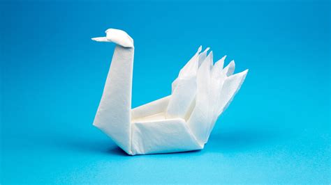 origami swan napkin photo tutorial paper kawaii