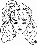 Coloring Hair Pages Library Clipart Barbie sketch template