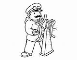 Capitaine Coloriage Skipper Navire Colorir Profesiones Barco Capitão Cientista Louco Coloritou Patrón Acolore sketch template