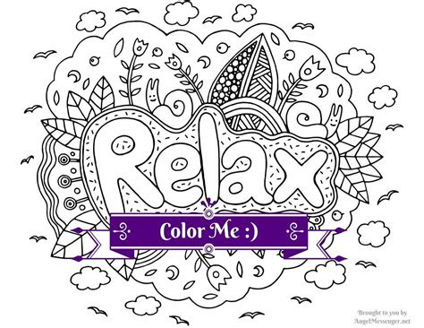 relax coloring page adult coloring page