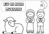 Eid Adha Mubarak Sheep Fitr sketch template
