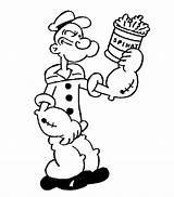 Popeye Coloring Pages Man Sailor Clipart sketch template