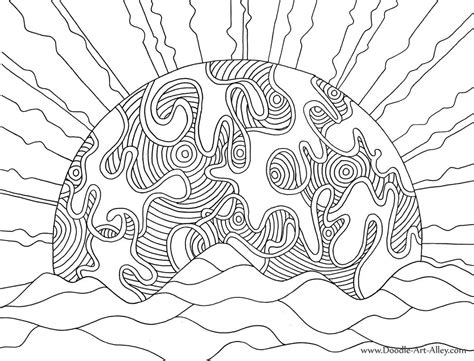 nature coloring pages doodle art alley