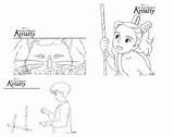 Arrietty Color Sheets Secret Activity Pages Disney sketch template
