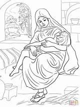 Elisha Shunammite Elijah Widow Elisa Widows Prophet Tikkie Februari Ausmalbild sketch template