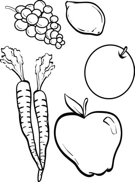 fruits  vegetables coloring page fruit coloring pages vegetable