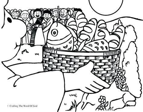 loaves  fishes coloring page  getdrawings