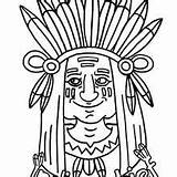 Coloring Indian Pages Chief Native American Head Chiefs Symbols Getcolorings Portrait Totem Wahoo Getdrawings Thanksgiving Hellokids Printable Color Colorings Print sketch template