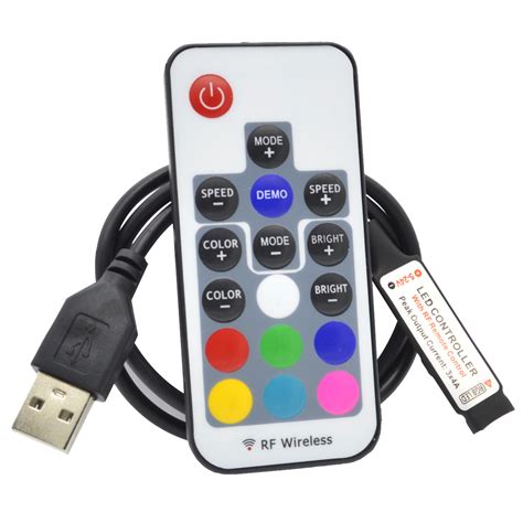 wireless rf remote controller usb  plug dc     rgb led strip lights ebay