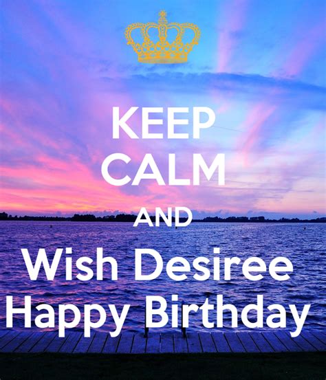 calm   desiree happy birthday poster kim  calm  matic