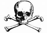 Teschio Doodshoofd Calavera Kleurplaat Stampare Totenkopf Malvorlagen Mort Kleurplaten Pirate Crossbones sketch template