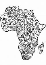 Print Afrika 1792 sketch template