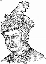 Akbar Great Sketches History Mughal Emperor Muhammad Masood Life Indian Credit sketch template