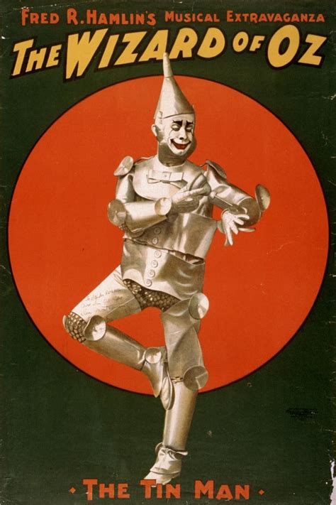 Vintage Ephemera The Wizard Of Oz Poster The Tin Man 1903 Arts