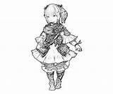 Lalafell Coloring Cute Pages Female Another sketch template
