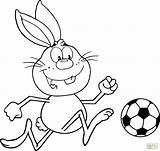 Soccer Coloring Pages Playing Rabbit Cute Logo Drawing Ball Madrid Real Printable Baseball Goalie Print Getcolorings La Color Sports sketch template