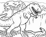 Tyrannosaurus Coloring Getdrawings sketch template