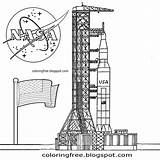 Kids Shuttle Planet Saturn Kennedy Astronaut sketch template