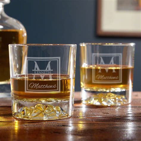 Oakhill Personalized Fairbanks Whiskey Glasses Set Of 2