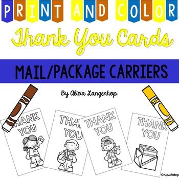 package  mail carrier   cards print  color  mskinderhop