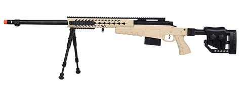 well mb4418 2 bolt action airsoft sniper rifle w bipod tan