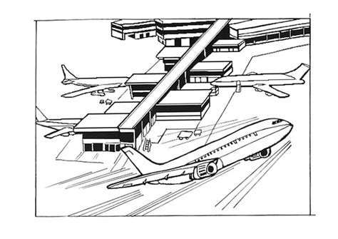 coloring page airport  printable coloring pages img