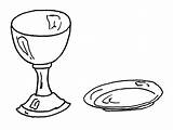 Chalice Communion Paten Symbols sketch template