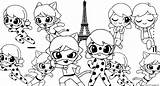 Noir Coloring Chat Kawaii Pages Cute Multimouse Printable Ladybug Miraculous Cat Kwami Marinette sketch template