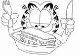 Garfield Coloring Lasagna Pages Comic Strip Christmas Printable Drawing Color Cartoon Sheets Kids Getdrawings Mandala Print Cat Moon Sketch Template sketch template