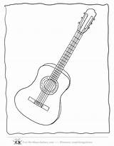 Coloring Music Musik Acoustic Guitars Ausmalbild Fret Papan Pilih sketch template