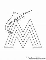 Marlins Miami Logo Stencil Mlb sketch template