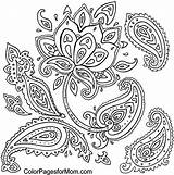 Coloring Paisley Pages Adult Printable Color Mandala Colouring Print Colorpagesformom Adults Pattern Abstract Flower Flowers Patterns Drawings Colorings Embroidery sketch template