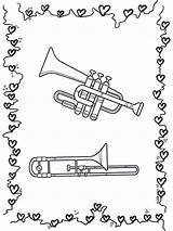 Colorare Trombone Tromba Trompet Posaune Disegno Trumpet Trompette Musica Sassofono Ausmalbilder Malvorlage Av Anzeige Coloriages sketch template