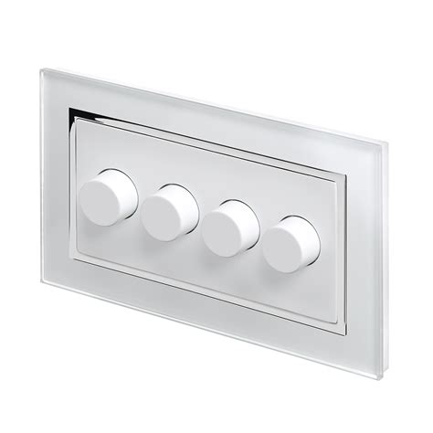 crystal ct  rotary led dimmer switch   white retrotouch designer light switches plug
