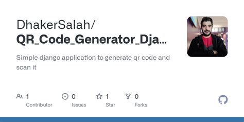 github dhakersalahqrcodegeneratordjango simple django application  generate qr code