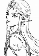 Zelda Twilight Midna sketch template