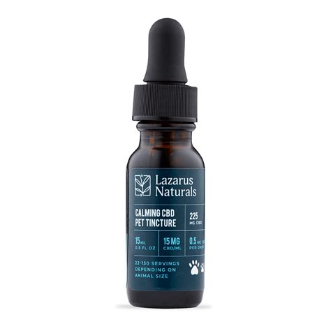 lazarus naturals calming cbd oil pet tincture mg ml nvs glassworks