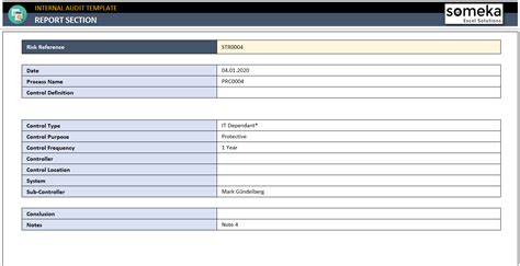 internal audit excel template audit checklist report format tool