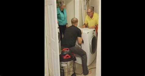Grandma Got Trapped Behind A Dryer And Could Not Escape