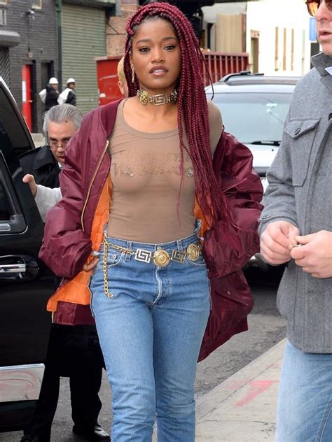 keke palmer see through to nipples sheer top in ny 20 celebrity