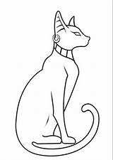 Cat Egyptian Cats Tattoo Drawing Outline Gato Para Egypt Gatos Tattoos Bastet Ancient Drawings Silhouette Silhouettes Egípcios Google Chat Coloring sketch template