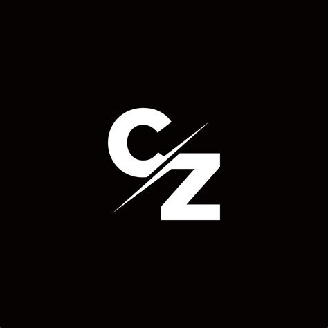 cz logo letter monogram slash  modern logo designs template