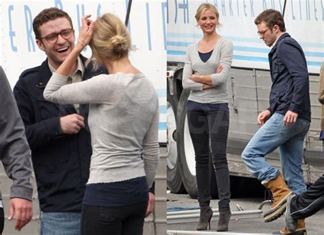 Photos Of Justin Timberlake And Cameron Diaz Laughing Together On The