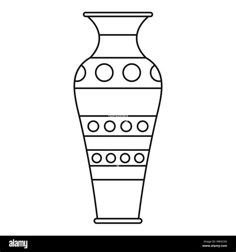 vase icon outline style stock vector image art alamy