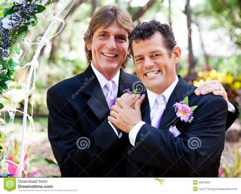 gay couple wedding portrait stock image image of
