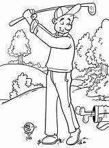 Golfer sketch template